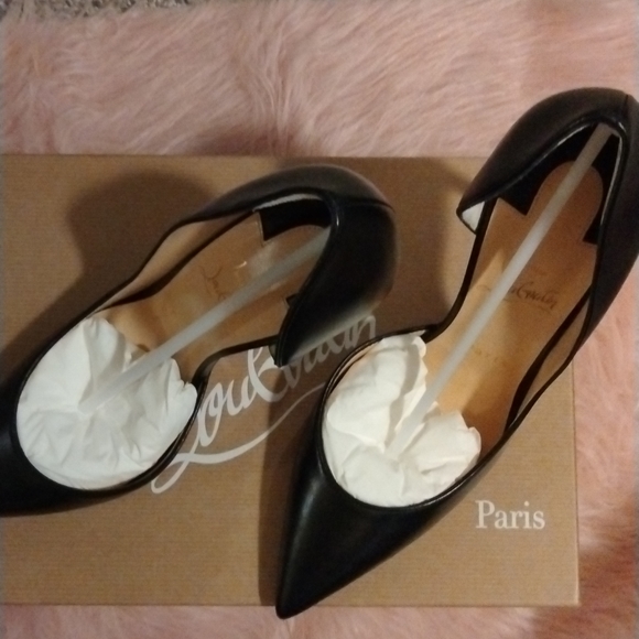 Christian Louboutin Iriza half d'Orsay Leather Sz 39 NIB - Picture 3 of 13